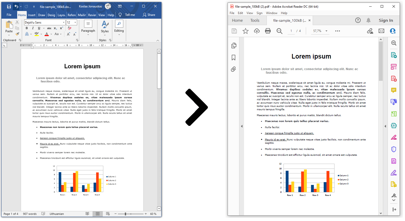 DOCX to PDF