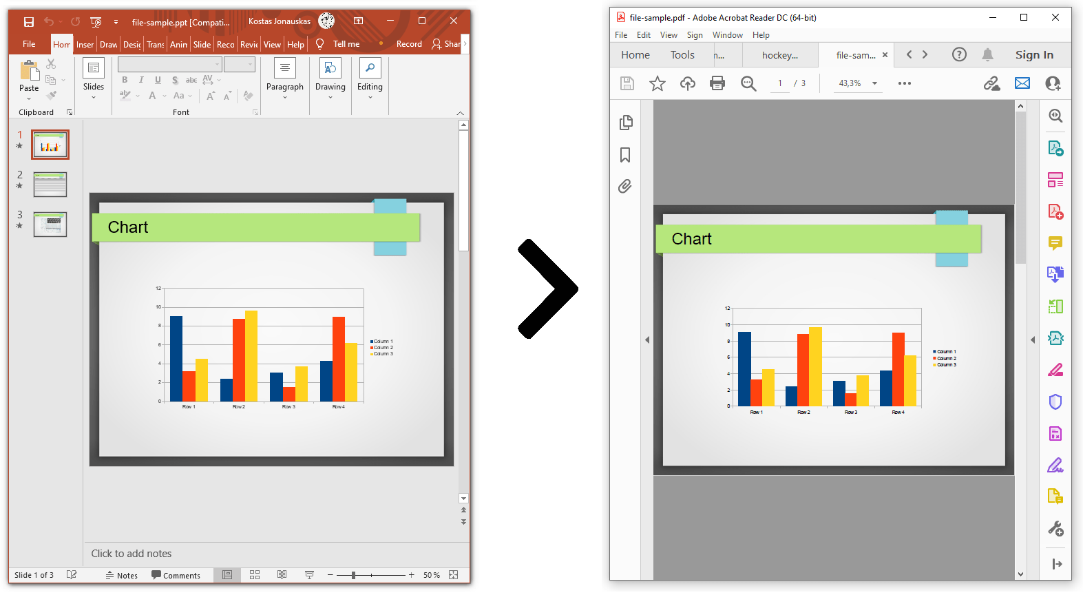 PPTX to PDF