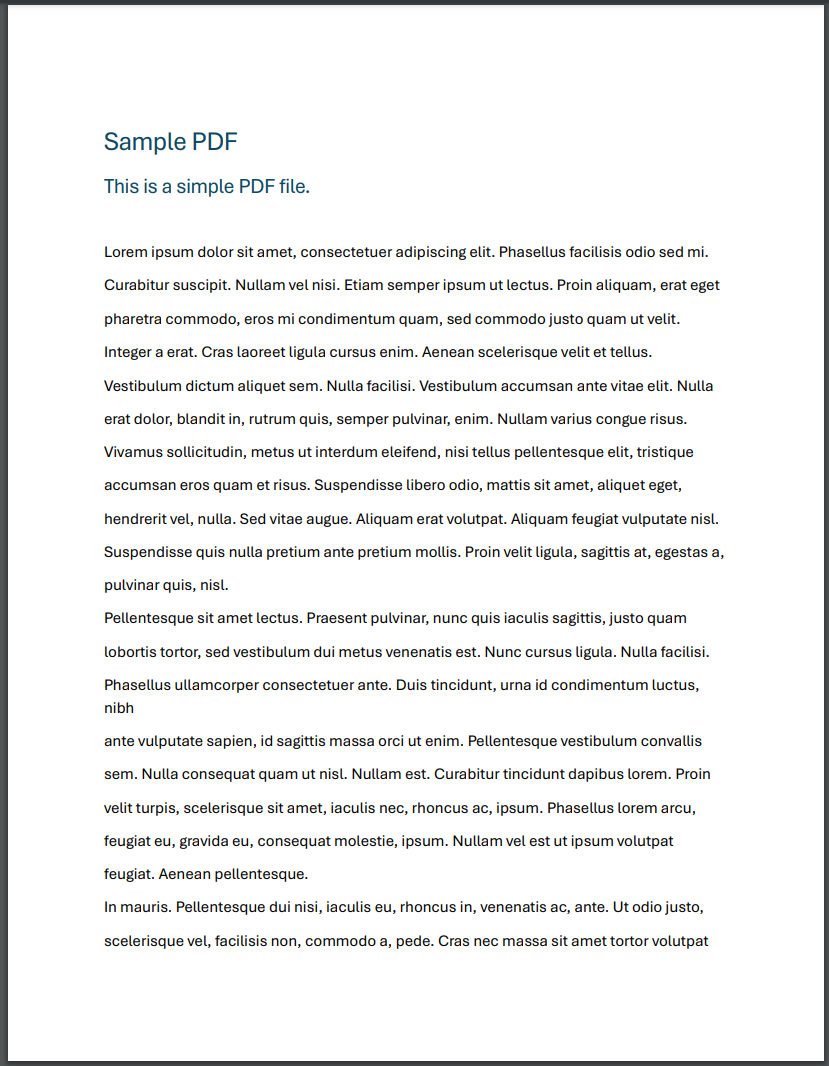 PDF document before the stamp